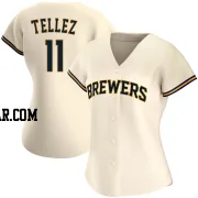 Rowdy Tellez Women's Milwaukee Brewers Cream Replica Home Jersey