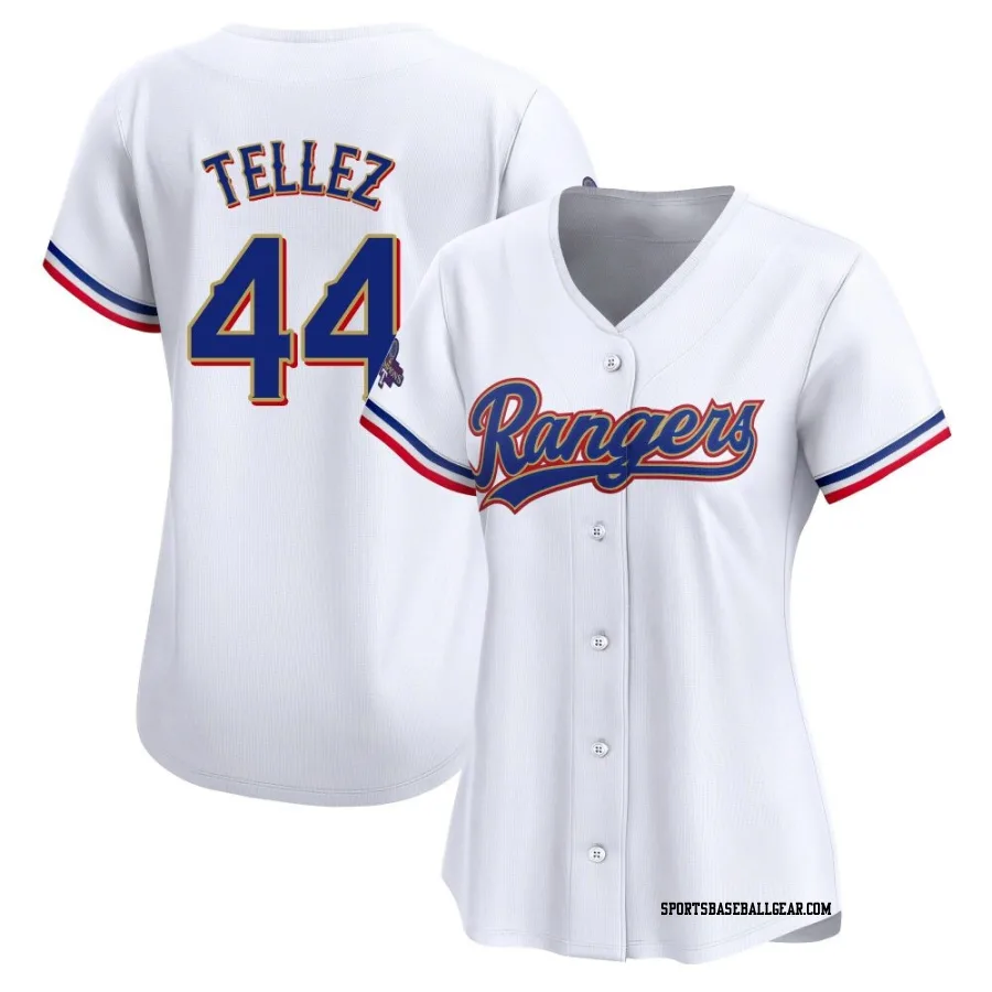 Rowdy Tellez Women's Texas Rangers Gold Limited White 2024 Collection Jersey