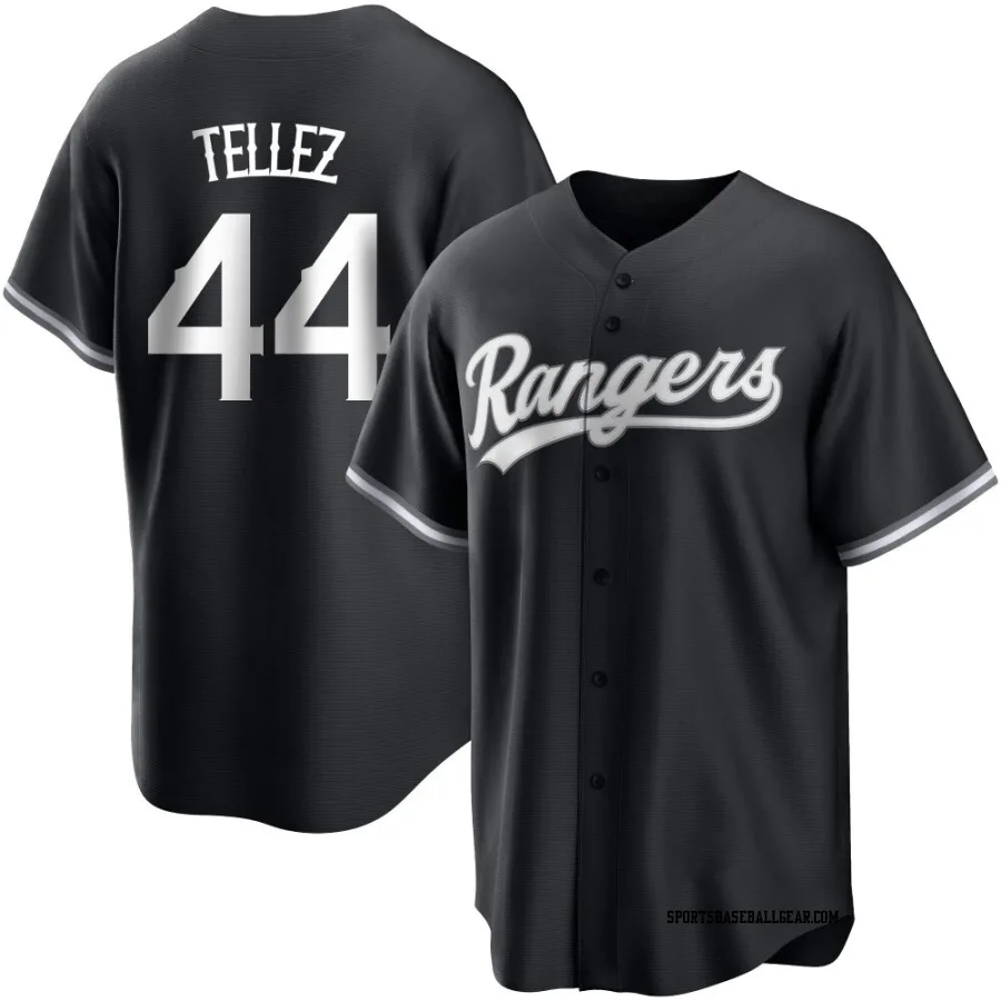 Rowdy Tellez Youth Texas Rangers Black/White Replica Jersey