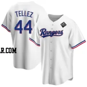 Rowdy Tellez Youth Texas Rangers White Replica Home 2023 World Series Jersey