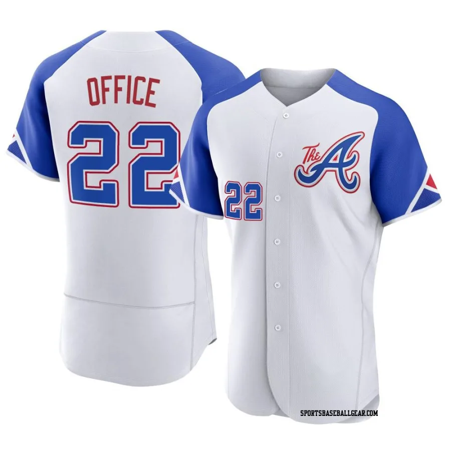 Rowland Office Men's Atlanta Braves White Authentic 2023 City Connect Jersey