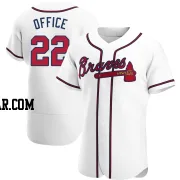 Rowland Office Men's Atlanta Braves White Authentic Home Jersey