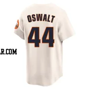 Roy Oswalt Men's Houston Astros Cream Limited Throwback Cooperstown Collection Jersey