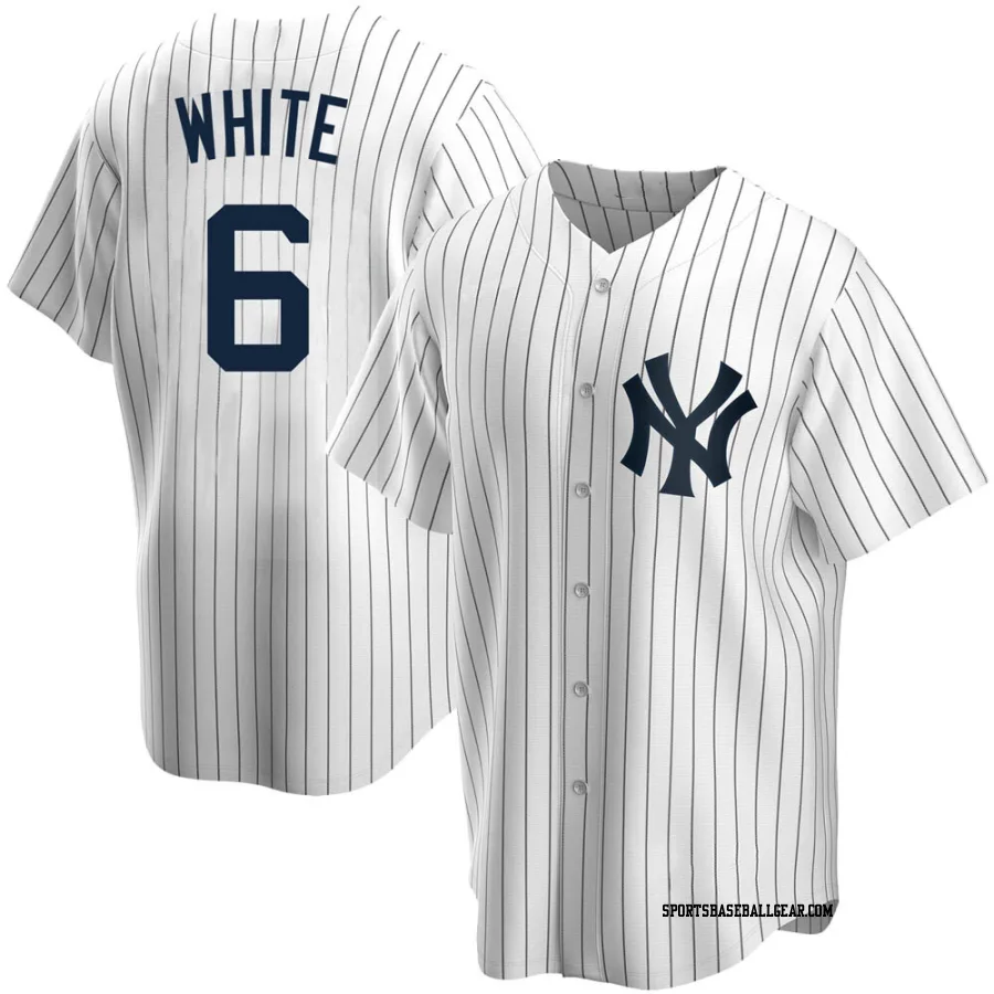 Roy White Men's New York Yankees White Replica Home Jersey