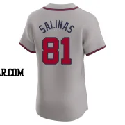 Royber Salinas Men's Atlanta Braves Gray Elite Road Jersey