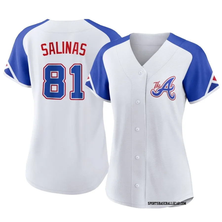Royber Salinas Women's Atlanta Braves White Replica 2023 City Connect Jersey