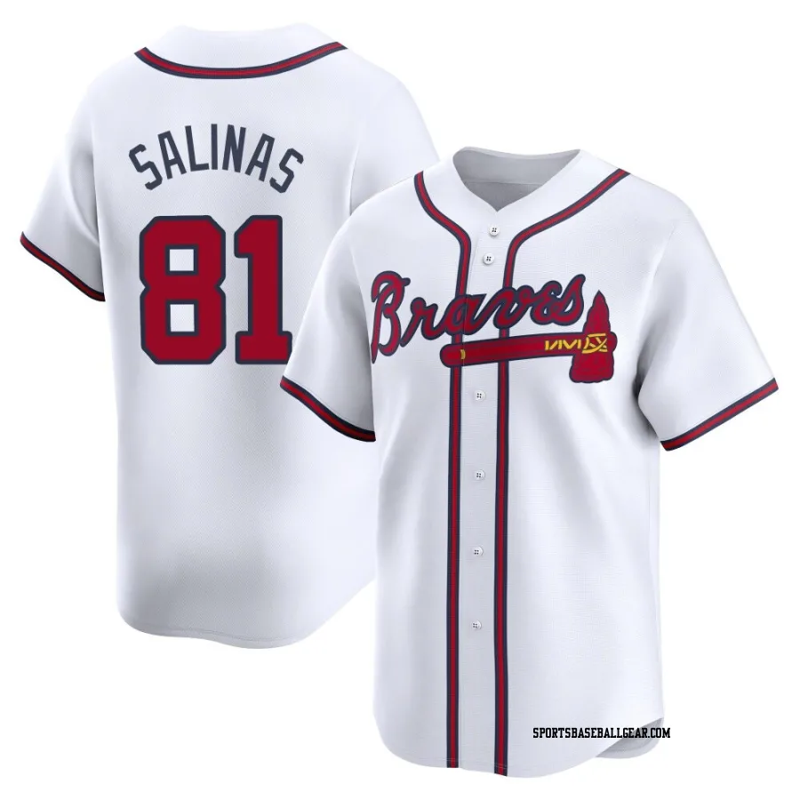 Royber Salinas Youth Atlanta Braves White Limited Home Jersey