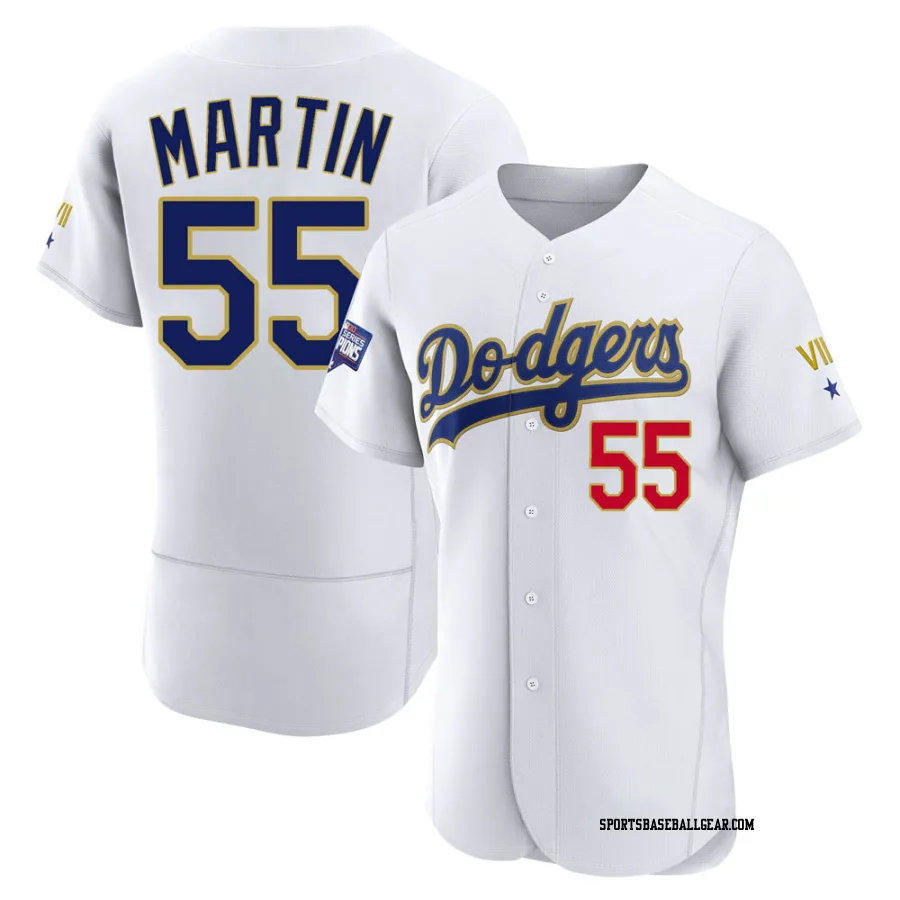 Russell Martin Men's Los Angeles Dodgers White/Gold Authentic 2021 Gold Program Player Jersey