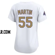 Russell Martin Women's Los Angeles Dodgers Gold Limited White 2025 Collection Jersey