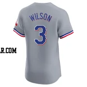 Russell Wilson Men's Texas Rangers Gray Elite Road Jersey
