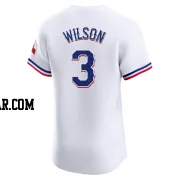Russell Wilson Men's Texas Rangers White Elite Home Jersey
