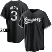 Russell Wilson Men's Texas Rangers White Replica Black 2023 World Series Champions Jersey