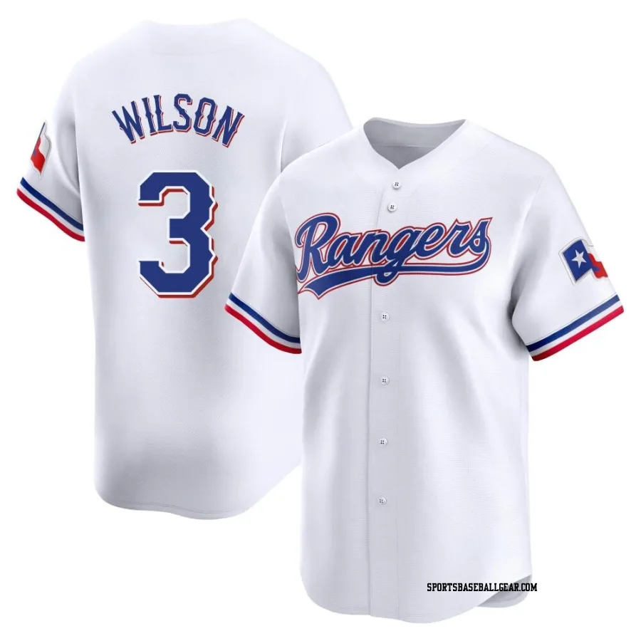 Russell Wilson Youth Texas Rangers White Limited Home Jersey