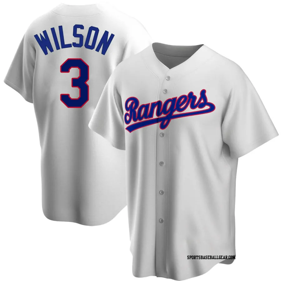 Russell Wilson Youth Texas Rangers White Replica Home Cooperstown Collection Jersey