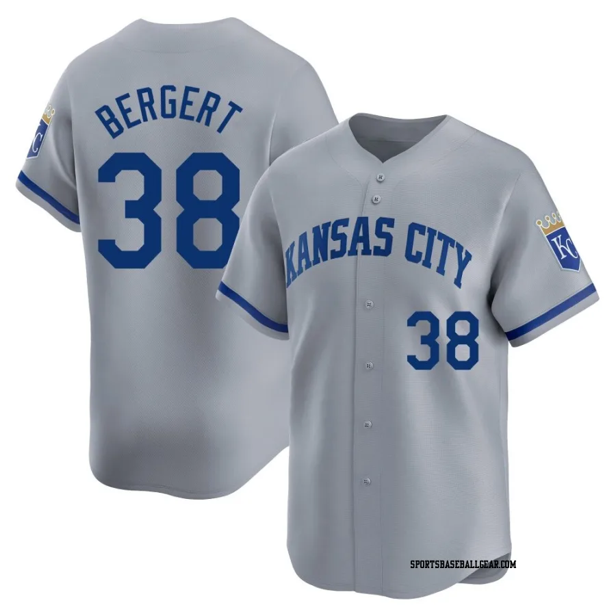 Ryan Bergert Men's Kansas City Royals Gray Limited Away Jersey