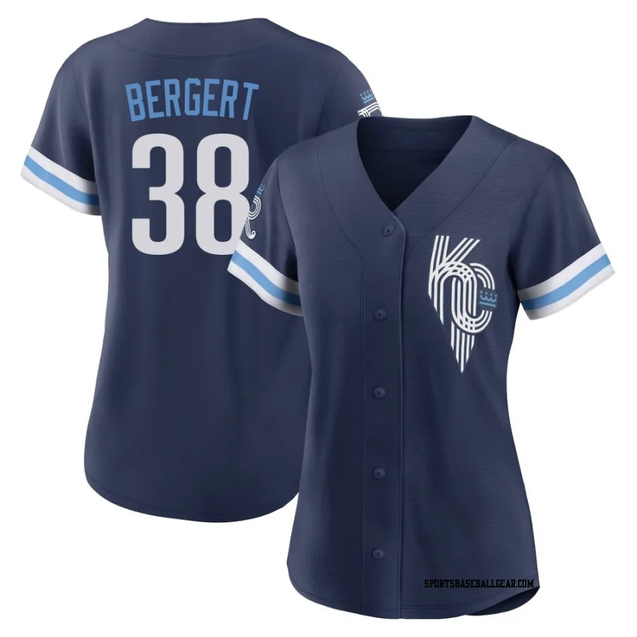 Ryan Bergert Women's Kansas City Royals Navy Replica 2022 City Connect Jersey