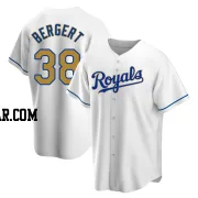 Ryan Bergert Youth Kansas City Royals Gold Replica White Home Jersey