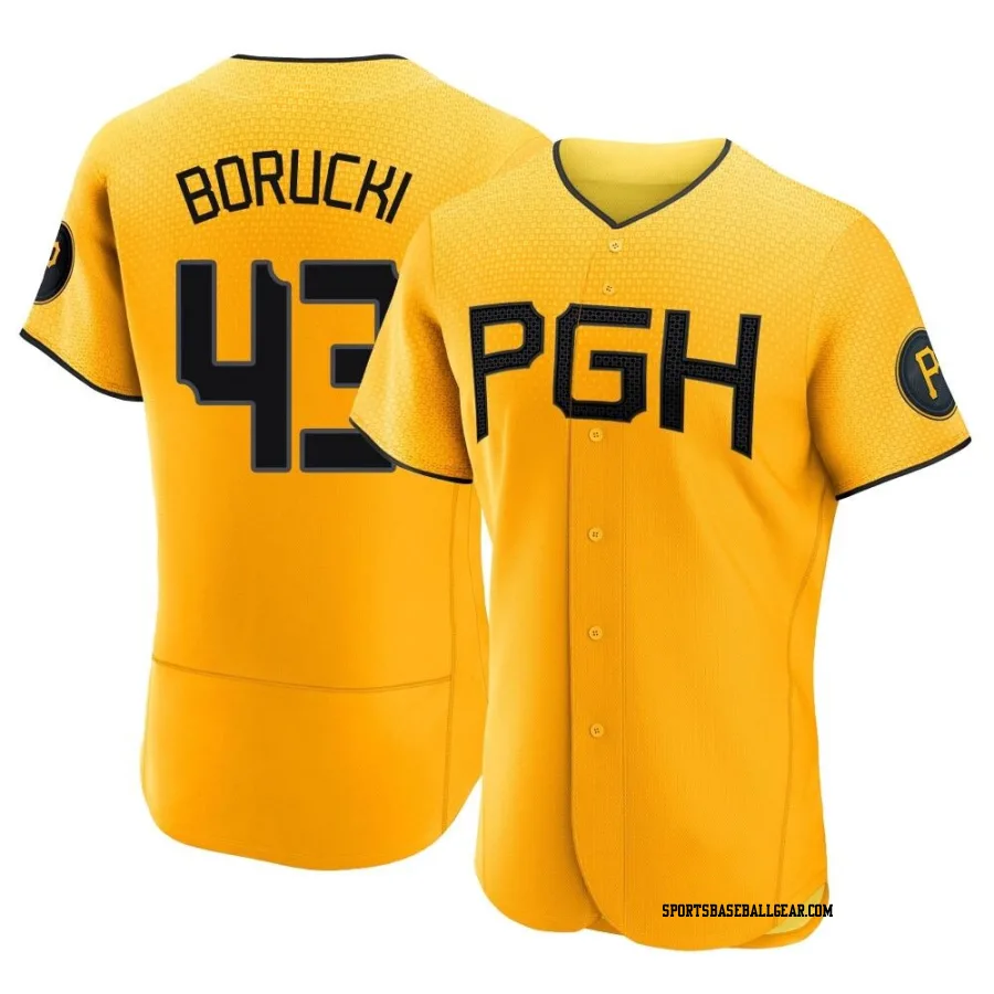 Ryan Borucki Men's Pittsburgh Pirates Gold Authentic 2023 City Connect Jersey