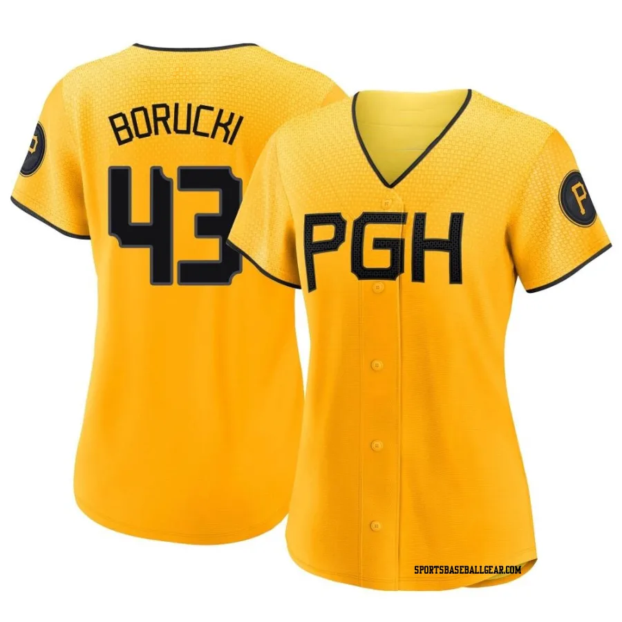 Ryan Borucki Women's Pittsburgh Pirates Gold Replica 2023 City Connect Jersey