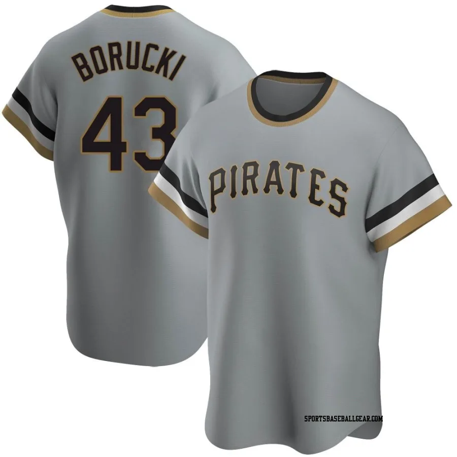 Ryan Borucki Youth Pittsburgh Pirates Gray Replica Road Cooperstown Collection Jersey