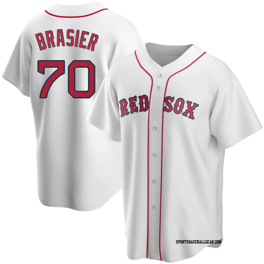 Ryan Brasier Men's Boston Red Sox White Replica Home Jersey