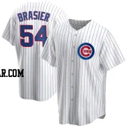 Ryan Brasier Men's Chicago Cubs White Replica Home Jersey