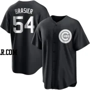 Ryan Brasier Youth Chicago Cubs Black/White Replica Jersey