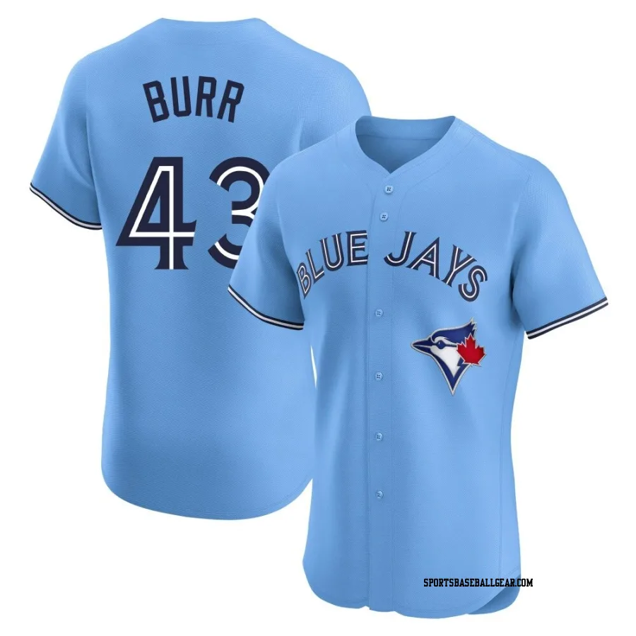 Ryan Burr Men's Toronto Blue Jays Blue Elite Powder Alternate Jersey