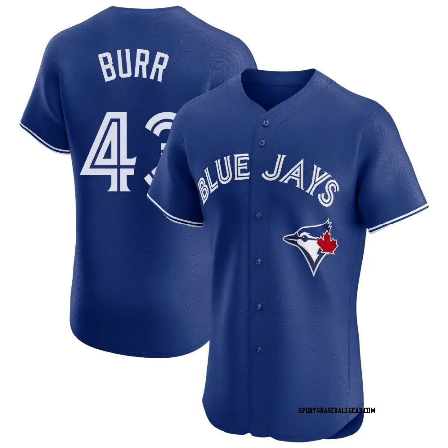 Ryan Burr Men's Toronto Blue Jays Royal Elite Alternate Jersey