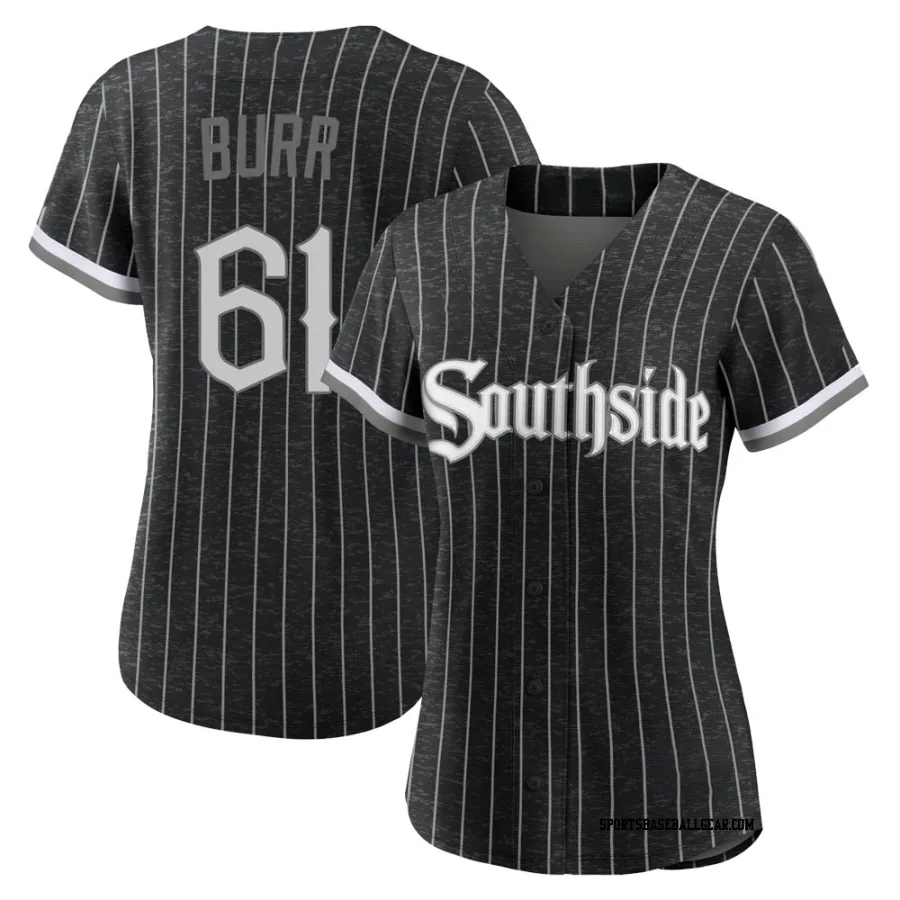 Ryan Burr Women's Chicago White Sox Black Authentic 2021 City Connect Jersey