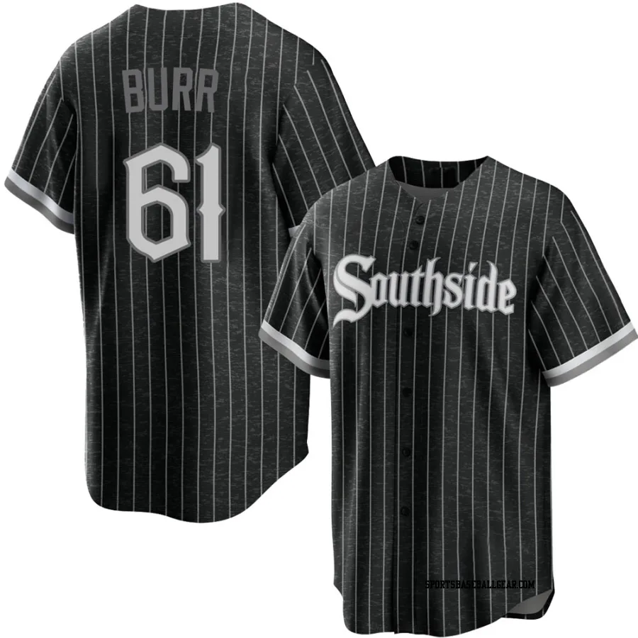 Ryan Burr Youth Chicago White Sox Black Replica 2021 City Connect Jersey