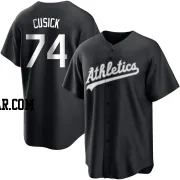 Ryan Cusick Men's Oakland Athletics Black/White Replica Jersey