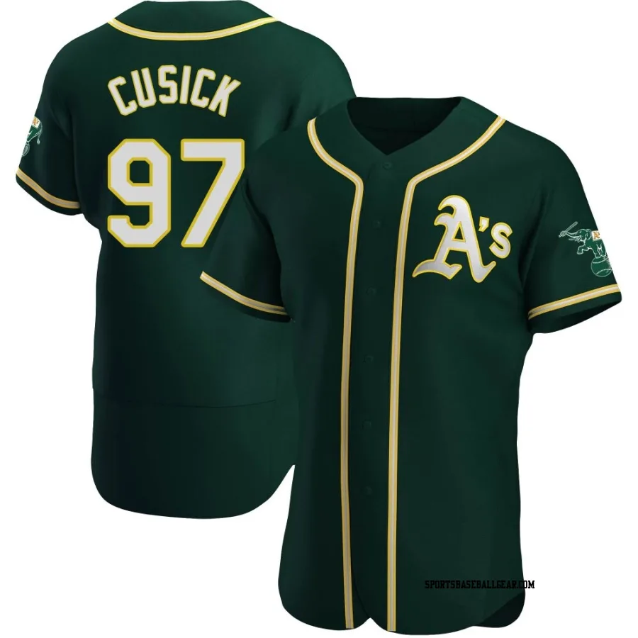 Ryan Cusick Men's Oakland Athletics Green Authentic Alternate Jersey