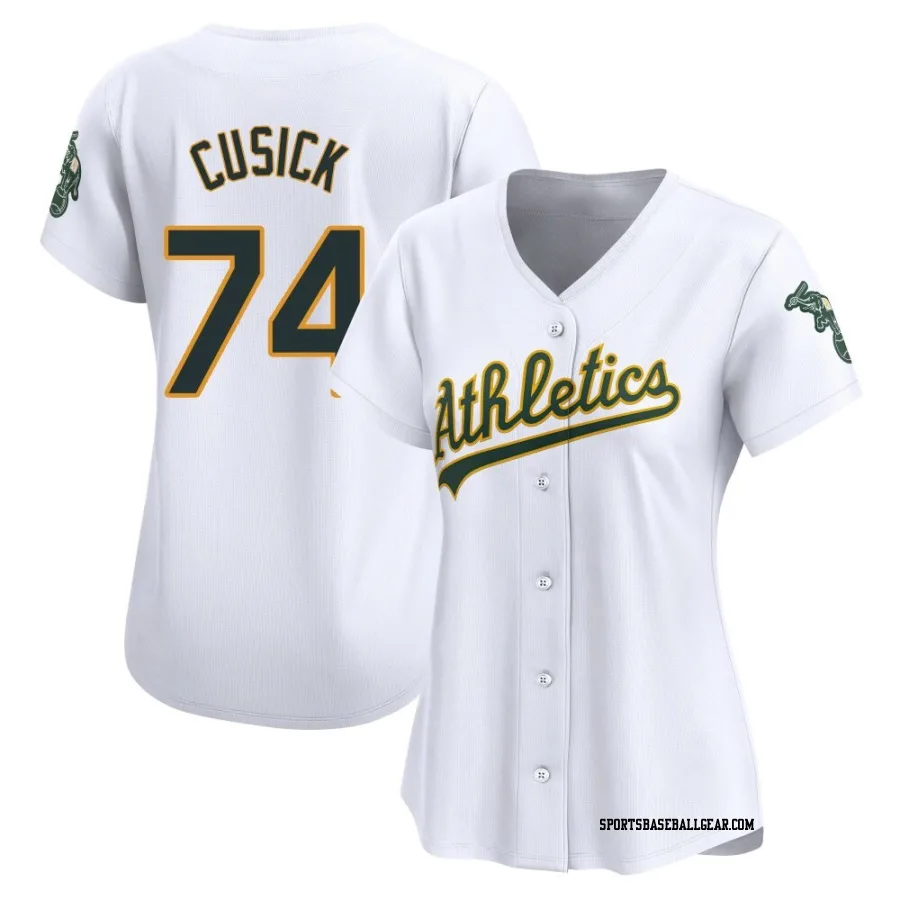 Ryan Cusick Women's Oakland Athletics White Limited Home Jersey
