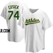 Ryan Cusick Youth Oakland Athletics White Replica Home Jersey