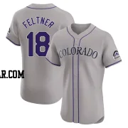 Ryan Feltner Men's Colorado Rockies Gray Elite Road Jersey