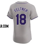 Ryan Feltner Men's Colorado Rockies Gray Elite Road Jersey