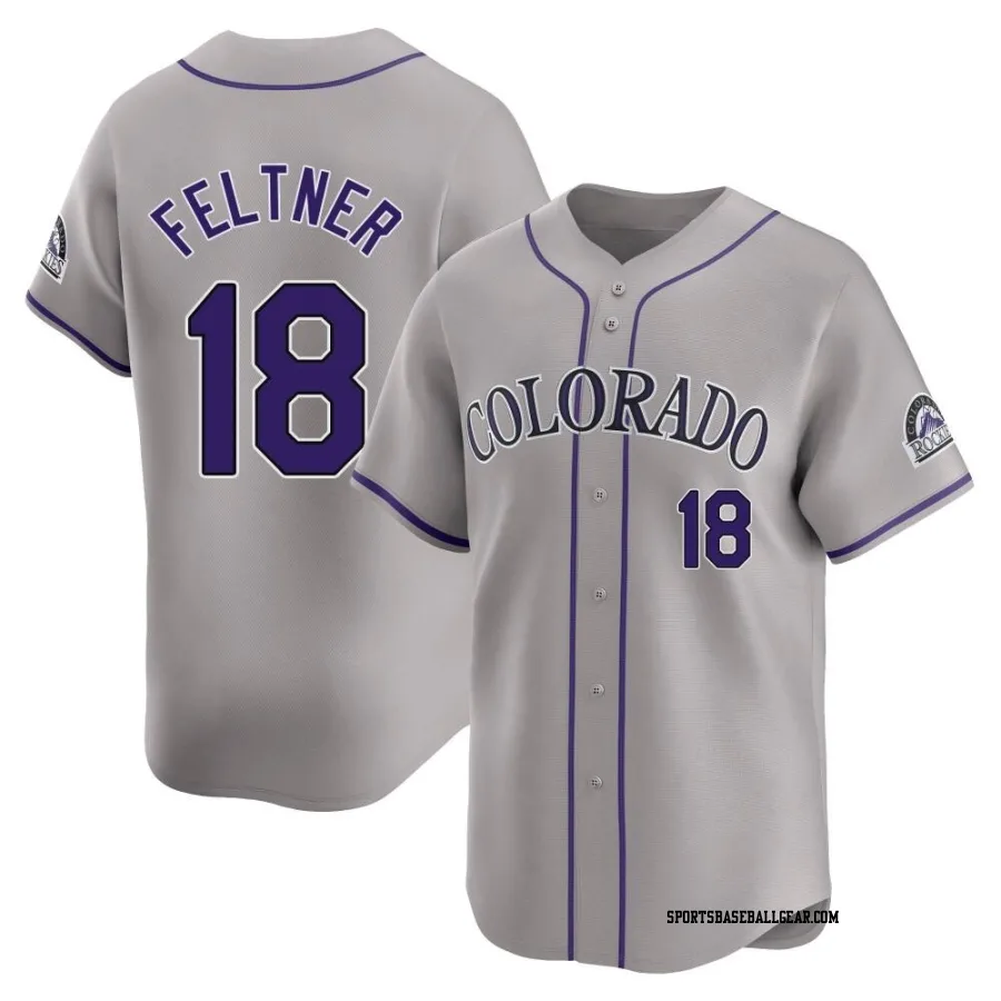 Ryan Feltner Men's Colorado Rockies Gray Limited Road Jersey
