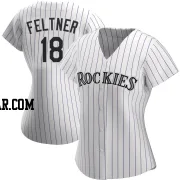 Ryan Feltner Women's Colorado Rockies White Authentic Home Jersey