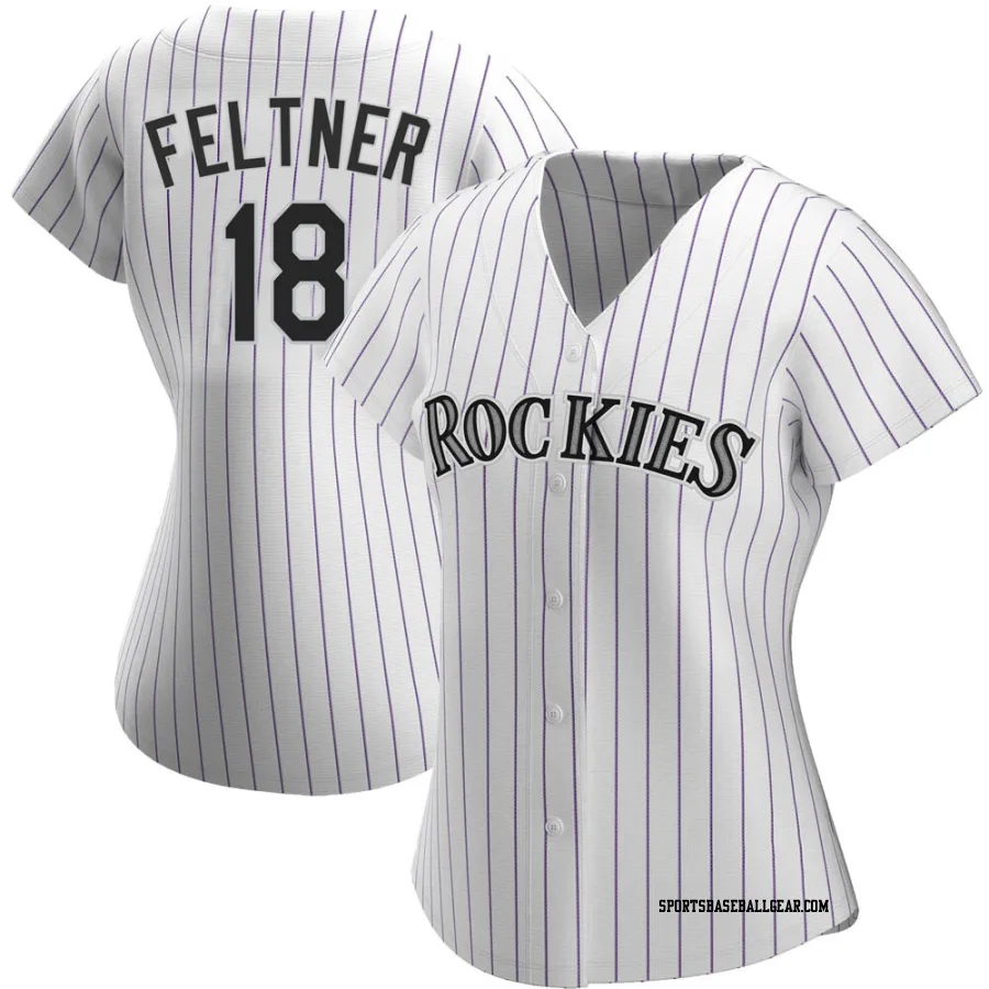 Ryan Feltner Women's Colorado Rockies White Replica Home Jersey