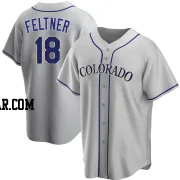 Ryan Feltner Youth Colorado Rockies Gray Replica Road Jersey