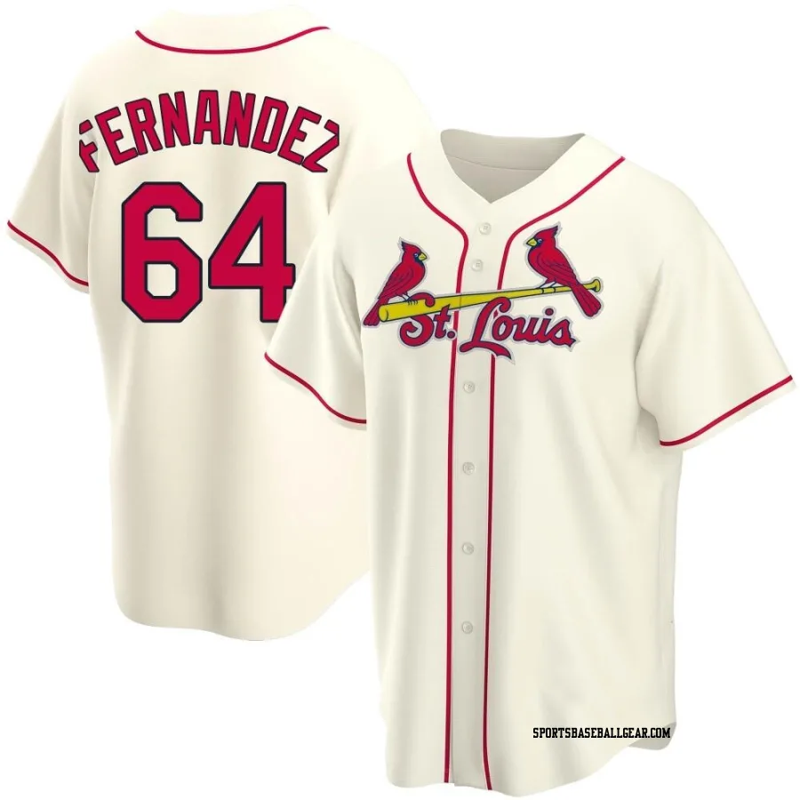 Ryan Fernandez Men's St. Louis Cardinals Cream Replica Alternate Jersey