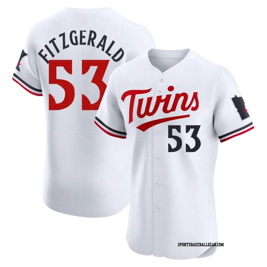 Ryan Fitzgerald Men's Minnesota Twins White Elite Home Jersey