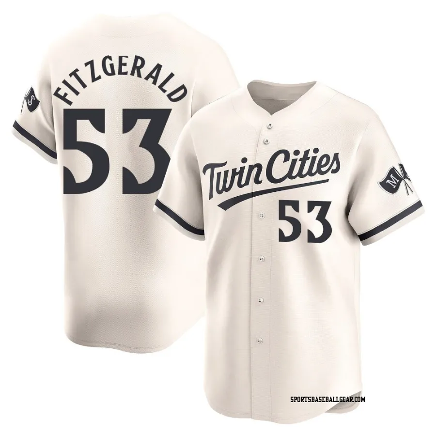 Ryan Fitzgerald Youth Minnesota Twins Cream Limited Alternate Jersey