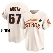 Ryan Gusto Men's Houston Astros Cream Limited Throwback Cooperstown Collection Jersey