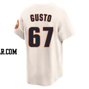Ryan Gusto Men's Houston Astros Cream Limited Throwback Cooperstown Collection Jersey