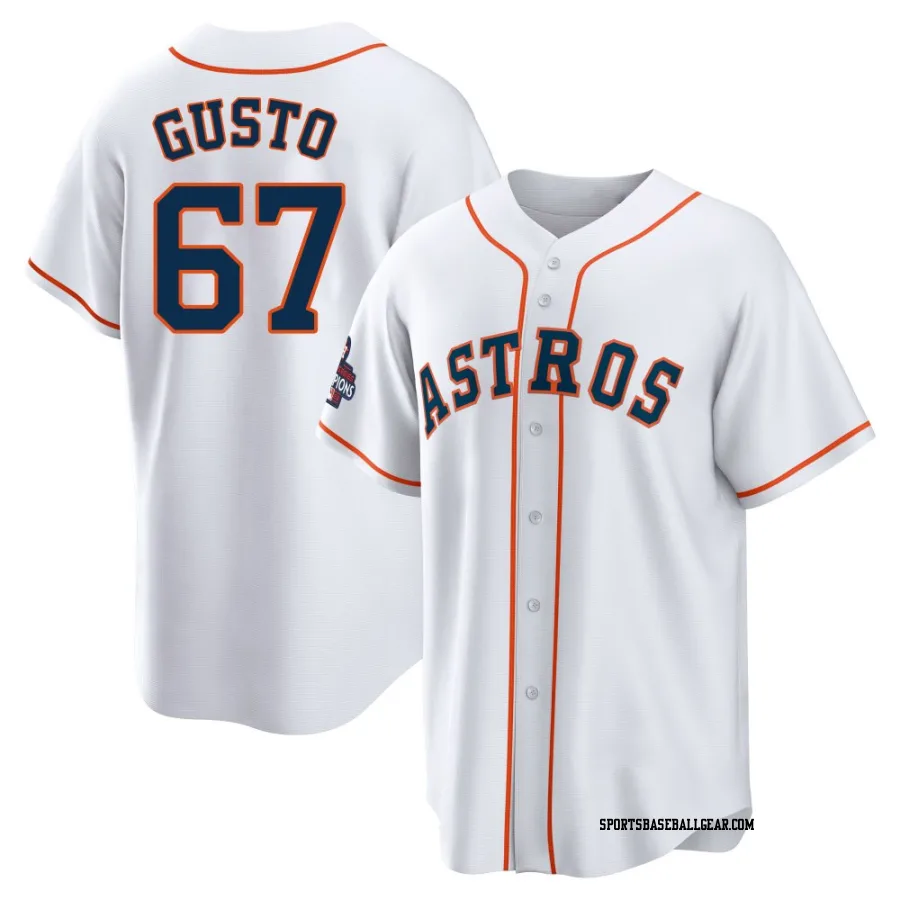 Ryan Gusto Youth Houston Astros White Replica 2022 World Series Champions Home Jersey