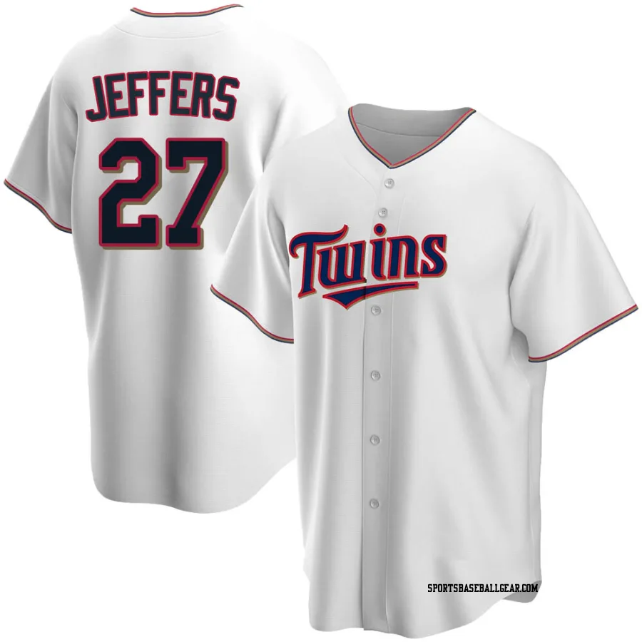 Ryan Jeffers Youth Minnesota Twins White Replica Home Jersey