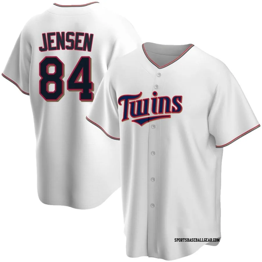 Ryan Jensen Men's Minnesota Twins White Replica Home Jersey