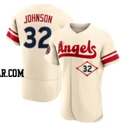 Ryan Johnson Men's Los Angeles Angels Cream Authentic 2022 City Connect Jersey